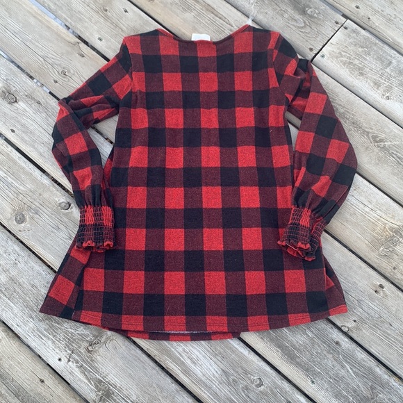 143 Story by Line Up Black/Red Plaid Top small - Picture 7 of 7